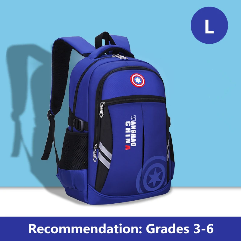 Детский Большой ортопедический школьный ранец для девочек и мальчиков, водонепроницаемый рюкзак для учебников, 2 размера