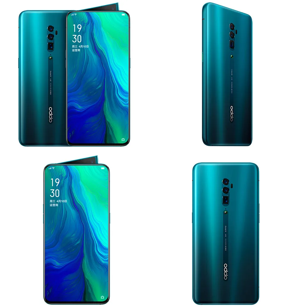 Oppo Reno 10x zoom мобильный телефон 6," полный экран Поддержка NFC Snapdragon 855 Восьмиядерный 6 ГБ ОЗУ 128 Гб ПЗУ 4065 мАч отпечаток пальца ID