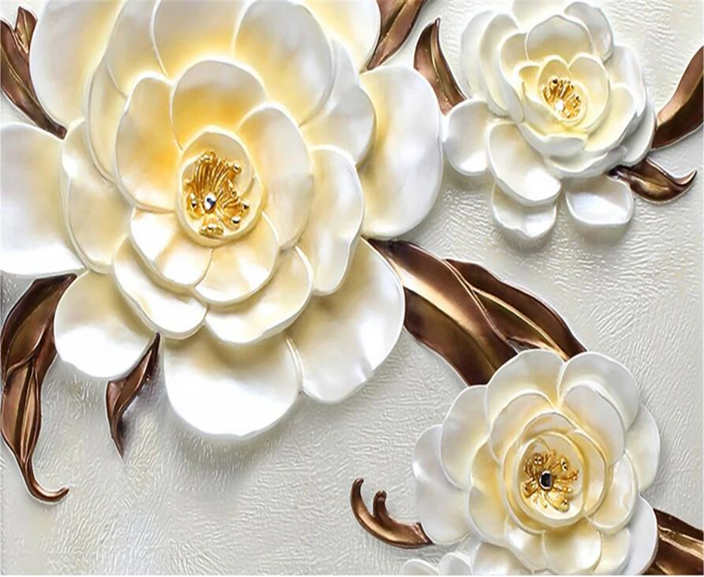 3d Резные обои на заказ Объемная картина маслом рельефный фон для телевизора