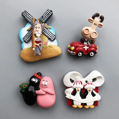 Стерео животных загружен магнит на холодильник тонкое украшение Красочные Дети