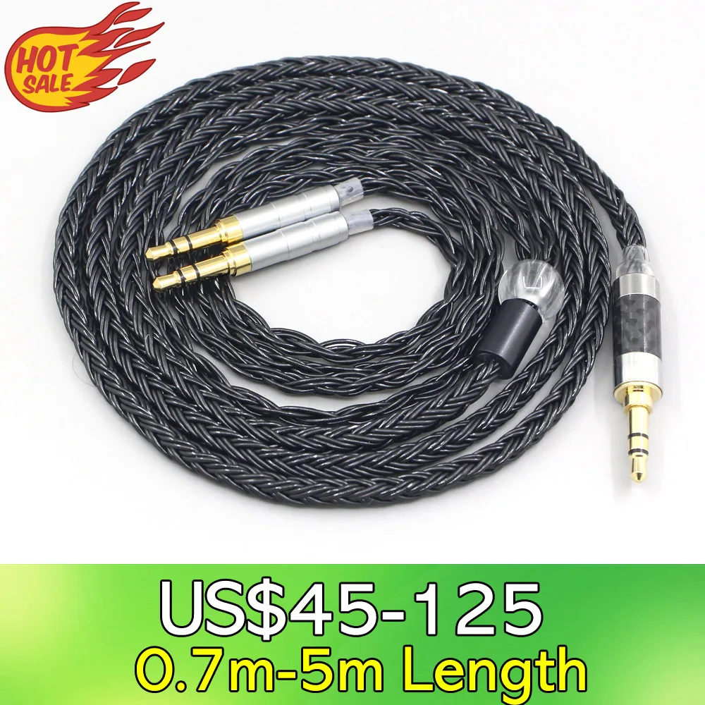 

LN007421 16 Core 7N OCC Black Braided Earphone Cable For Focal Clear Elear Elex Elegia Stellia 3.5mm Pin Headphone