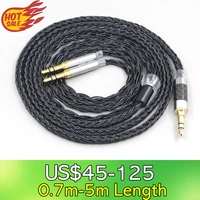 ln007421 16 core 7n occ black braided earphone cable for focal clear elear elex elegia stellia 3 5mm pin headphone