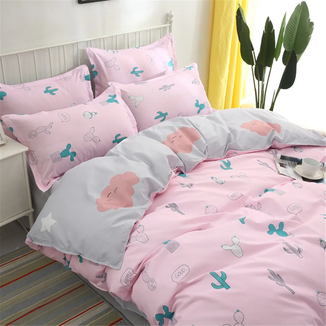 Модные комплекты постельного белья постельное белье простой стиль пододеяльник