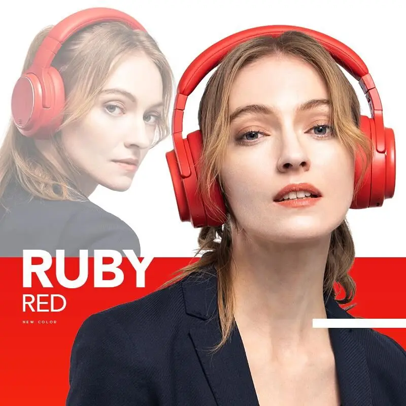 Беспроводные bluetooth-наушники HOLY SERPENT M1 с шумоподавлением, 48 часов воспроизведения, гарнитура с микрофоном, супер HiFi, бас, черный, красный