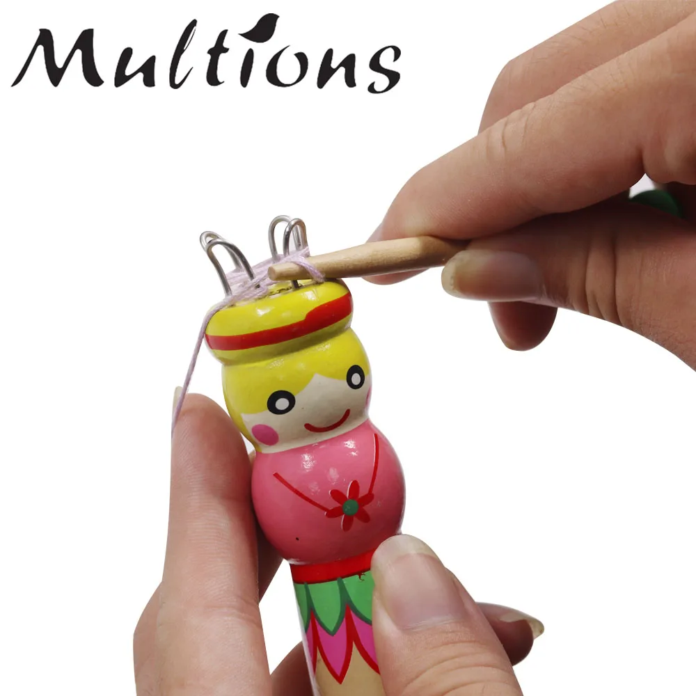 1 шт. деревянная пряжа шерсть вязальный станок DIY кукла Ремесло ткацкий браслет