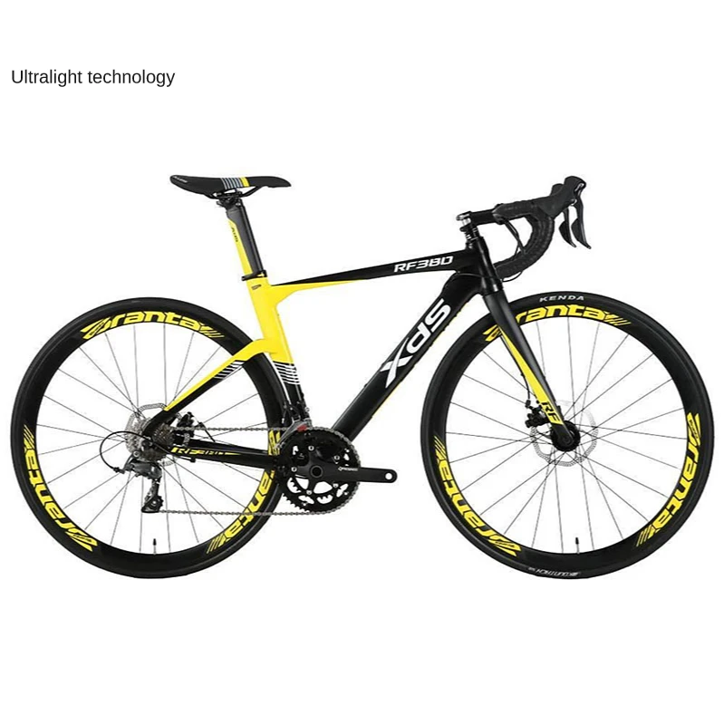 

Road Bike, 18-Speed, Aluminum Alloy Frame, Breaking Wind Wheel Set, Mechanical Disc Brake BRAKE, RF380, Curved Handlebar, Alumin