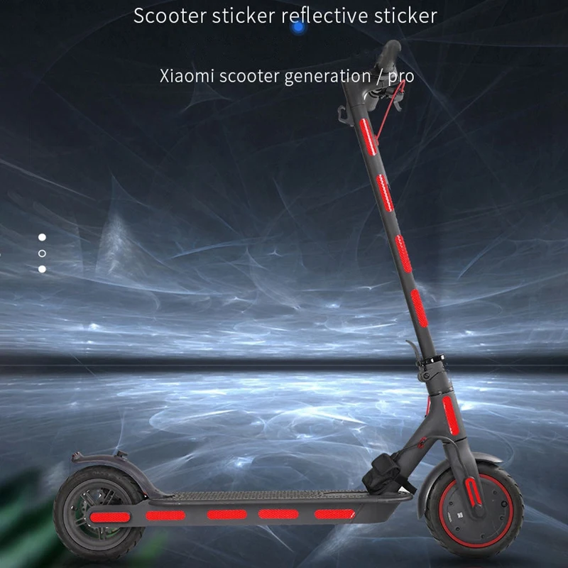 20Pcs Full Cover Car Body Reflective Styling Stickers for Xiaomi Mijia M365 Max G30 Electric Scooter Skateboard Accessories Red | Спорт и