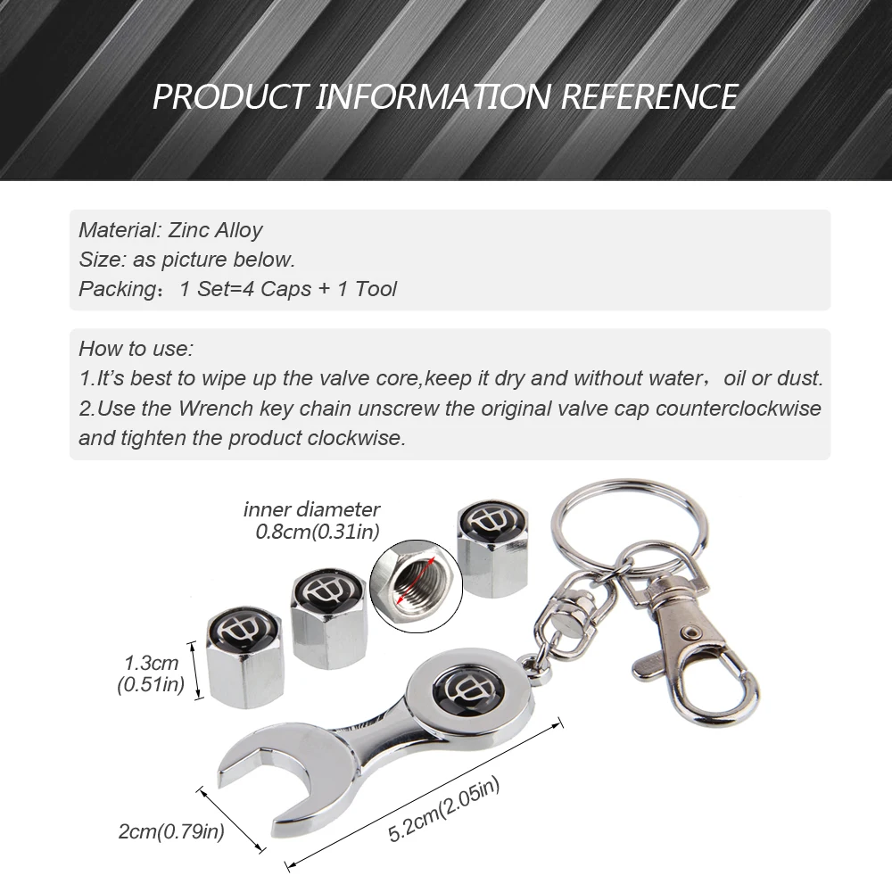 

Car Accessories Auto Cars Wheel Tire Valve Stems Caps Mini Keychain for Brilliance V3 V5 H530 H230 H330 H320 FRV FSV BS6 M2 BS4
