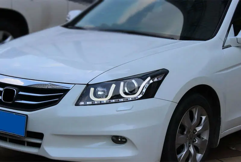 2 шт. Авто комбинированная фара в сборе черный чехол КРЫШКА ДЛЯ Honda Accord 2008 2009 2010 2011