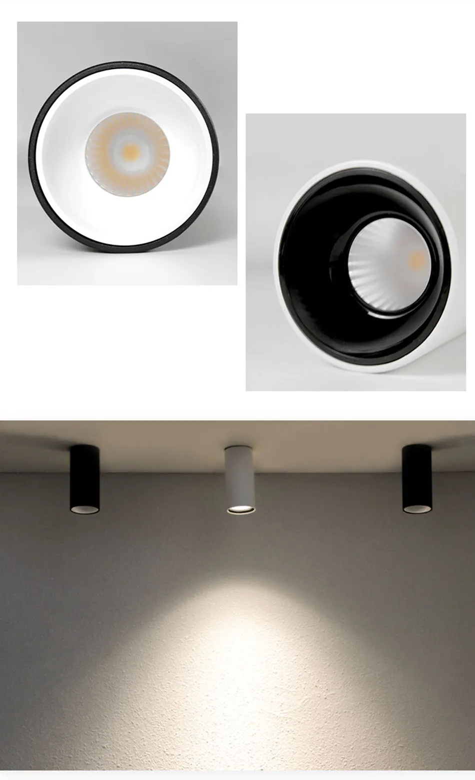 LED COB Downlights Surface Mounted 3W 5W 7W 10W Mounted Ceiling Lamps Spot Light 110V 220V hall living room Background wall