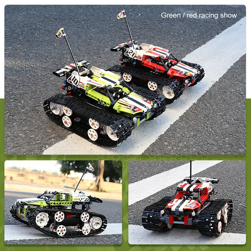 Technic RC Гусеничный гонщик Автомобильный Электрический двигатель функция питания