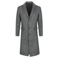 yunclos winter mens single breasted coat wool casual business style simplicity fashion male long handsome clothing premium