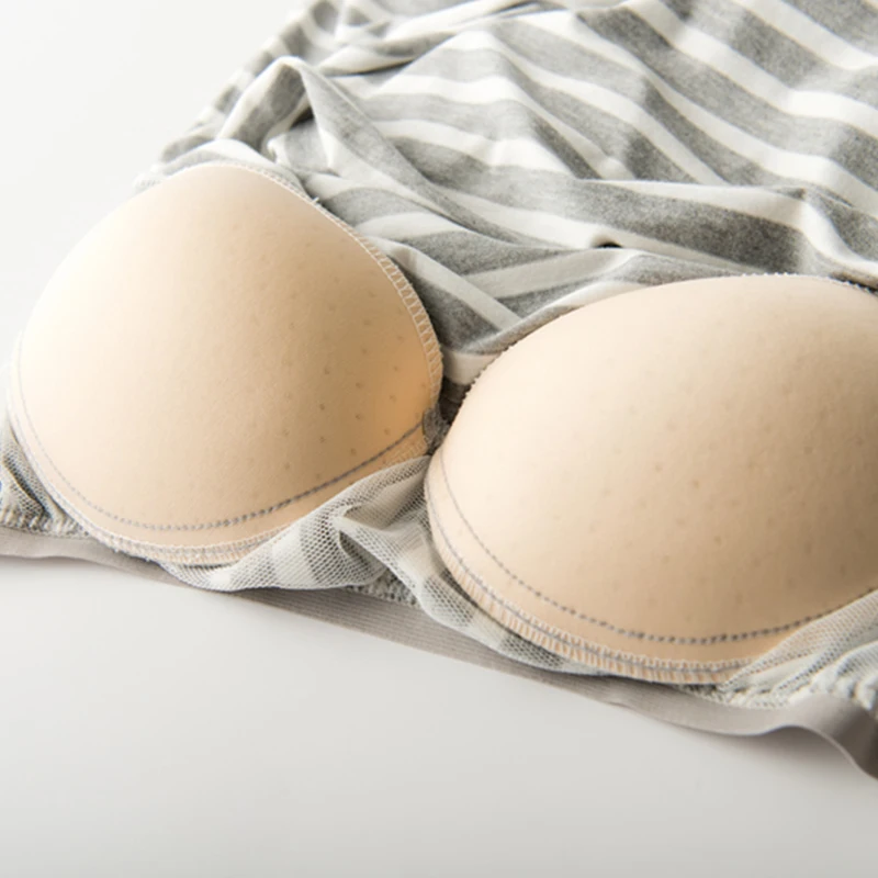 Бюстгальтер-футболка женский мягкий с длинным рукавом в полоску | Женская одежда