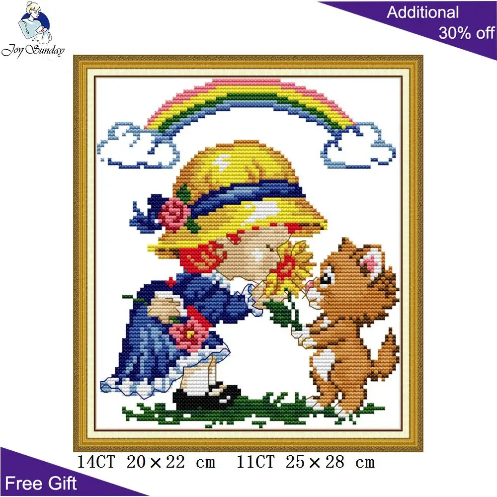 

Набор для вышивки крестом Joy Sunday Happy Moment KB113, 14CT, 11CT