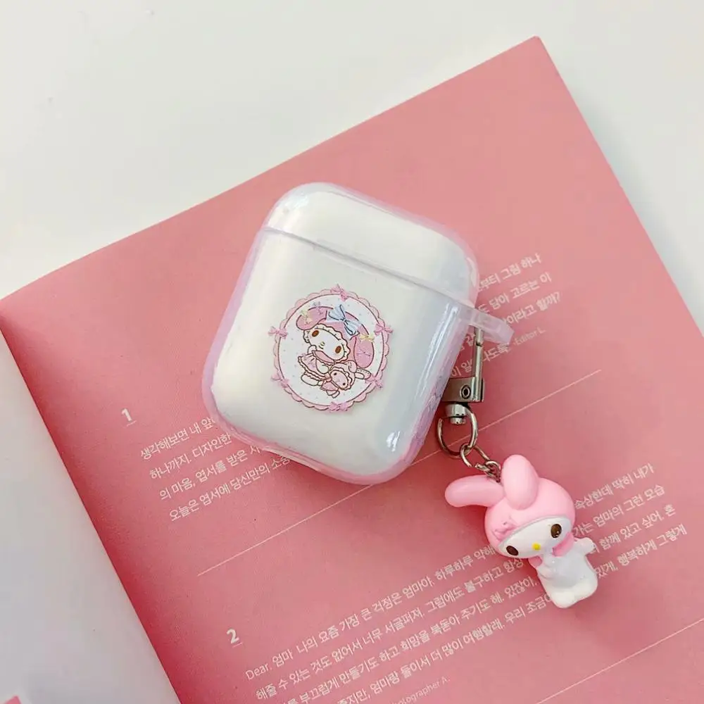 Мягкий силиконовый чехол для AirPods 1/2 милый мультяшный наушников Apple Airpods защитный