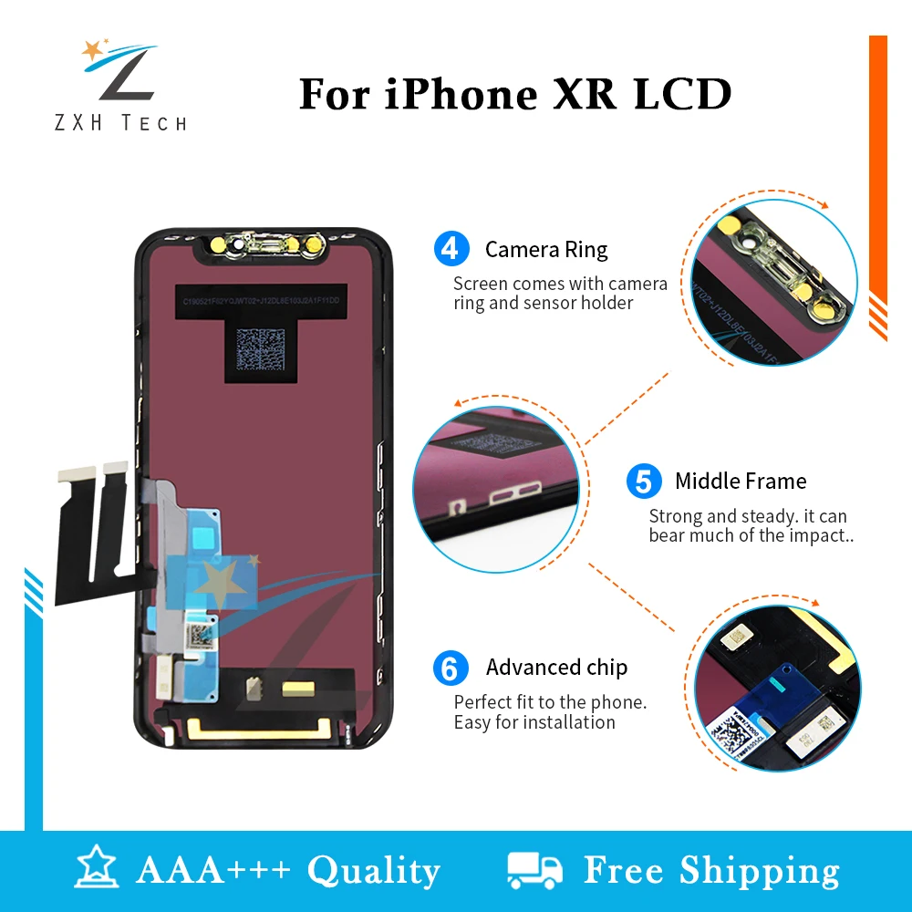 1 шт. OEM сменный ЖК-экран в сборе дигитайзер для iPhone XR lcd сенсорный без битых пикселей с бесплатными инструментами