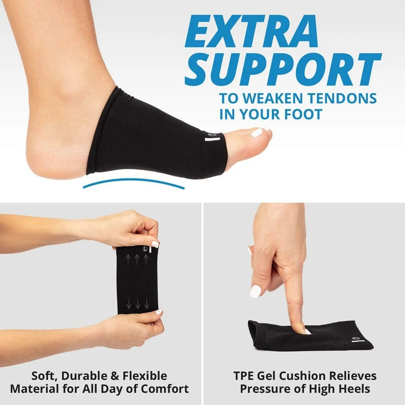 Supporto per arco supporto per piedi piatti supporto per fascite plantare a 2 coppie calzino per maniche ad arco a compressione per uomo e donna-piede