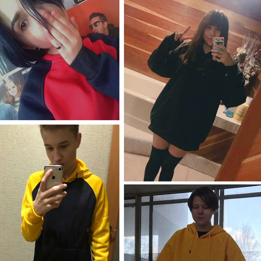 

Hoodies 2020 Spring Men Women Sweatshirt Simplicity Hooded Drawstring Couple Long Sleeve Pocket Pullover Hoodies Sweatshirts