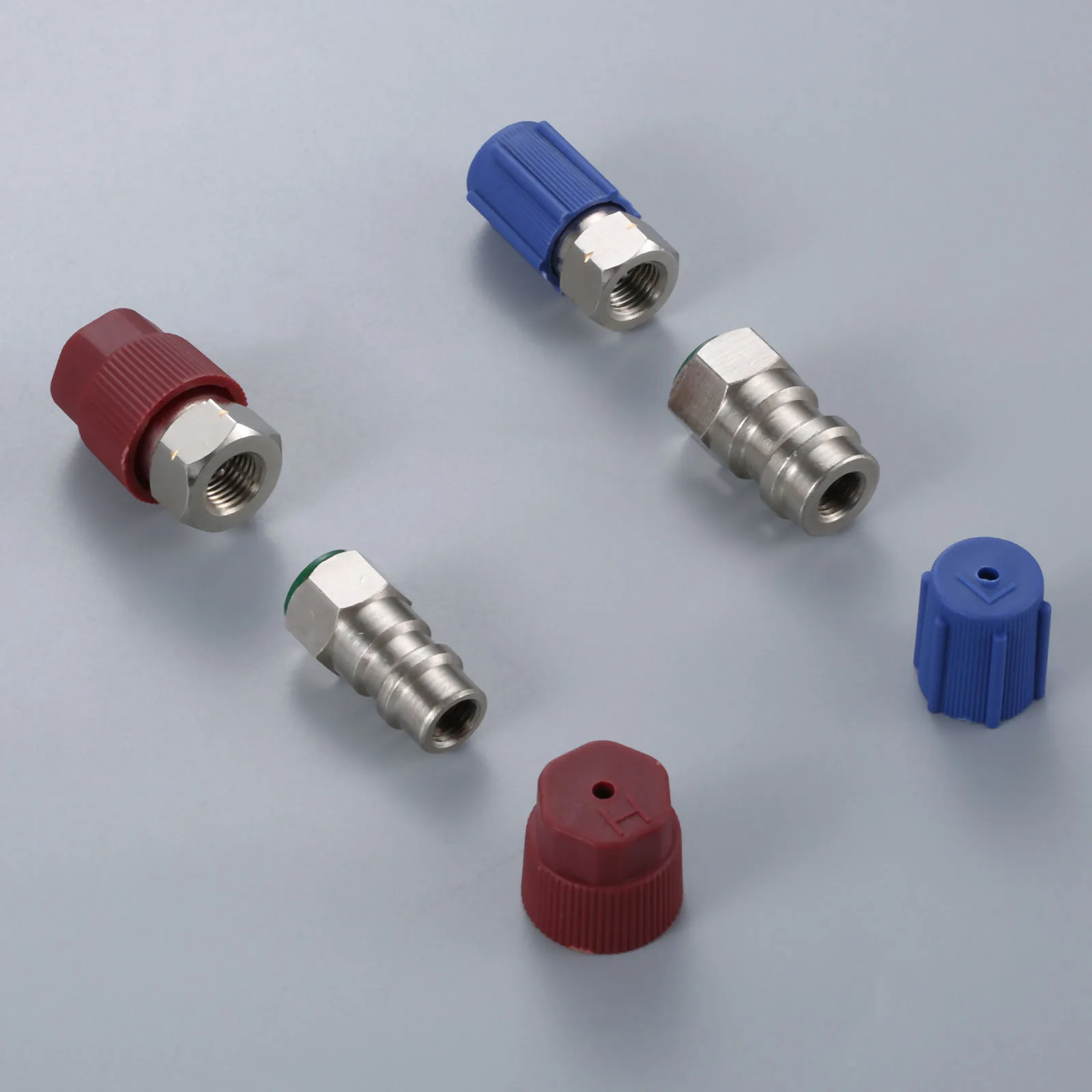 Прямые адаптеры с сердечником клапана и Сервисным портом колпачки R12 R22 в R134a