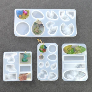 DIY Остров Кулон прозрачный форма для литья под давлением силиконовые эпоксидной полимерная серьга формы брелок ювелирные изделия делая инструменты УФ-клей крафт