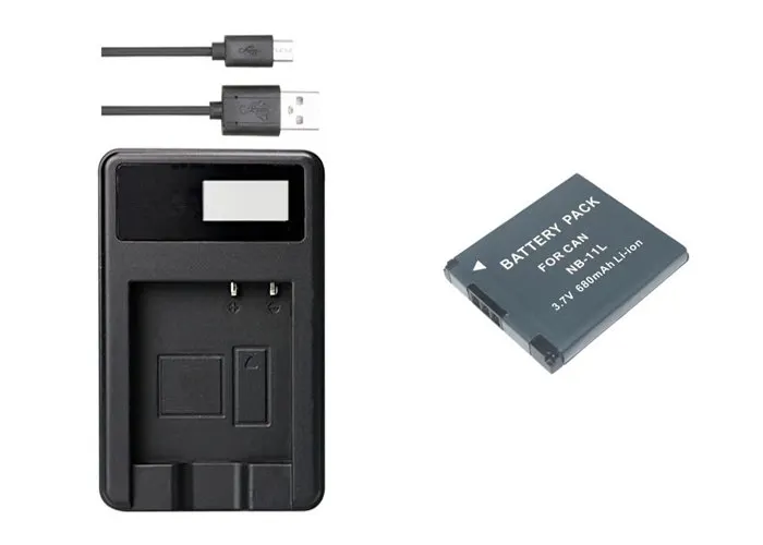 NB-11L, NB11L NB-11LH, NB11LH Батарея+ USB Зарядное устройство зум-объектив для Canon PowerShot A2300 является A2600 A3400 является A3500 IS ELPH 115 hs ELPH 160 - Цвет: Черный