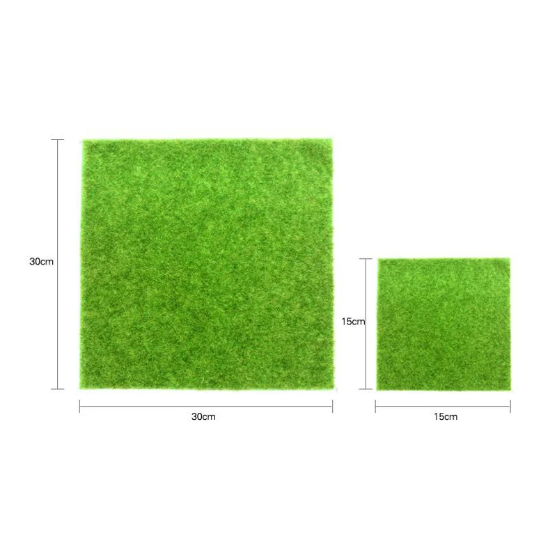

1 Pcs 30CM 15CM Artificial Grass Fake Lawn Simulation Miniature Garden Ornament Dollhouse New accessories
