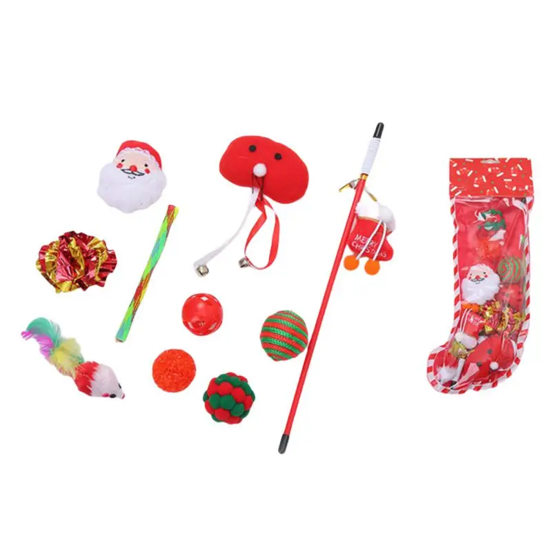 Коллекция 2021 года детская игрушка для кошек Набор рождественских игрушек собак