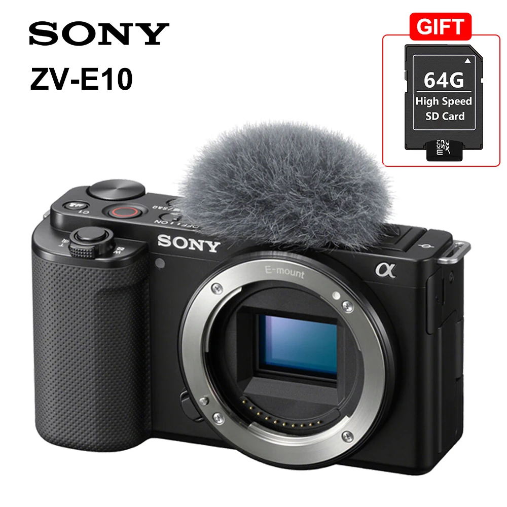 Sony Alpha ZV-E10 APS-C Сменный объектив беззеркальная Vlog камера |