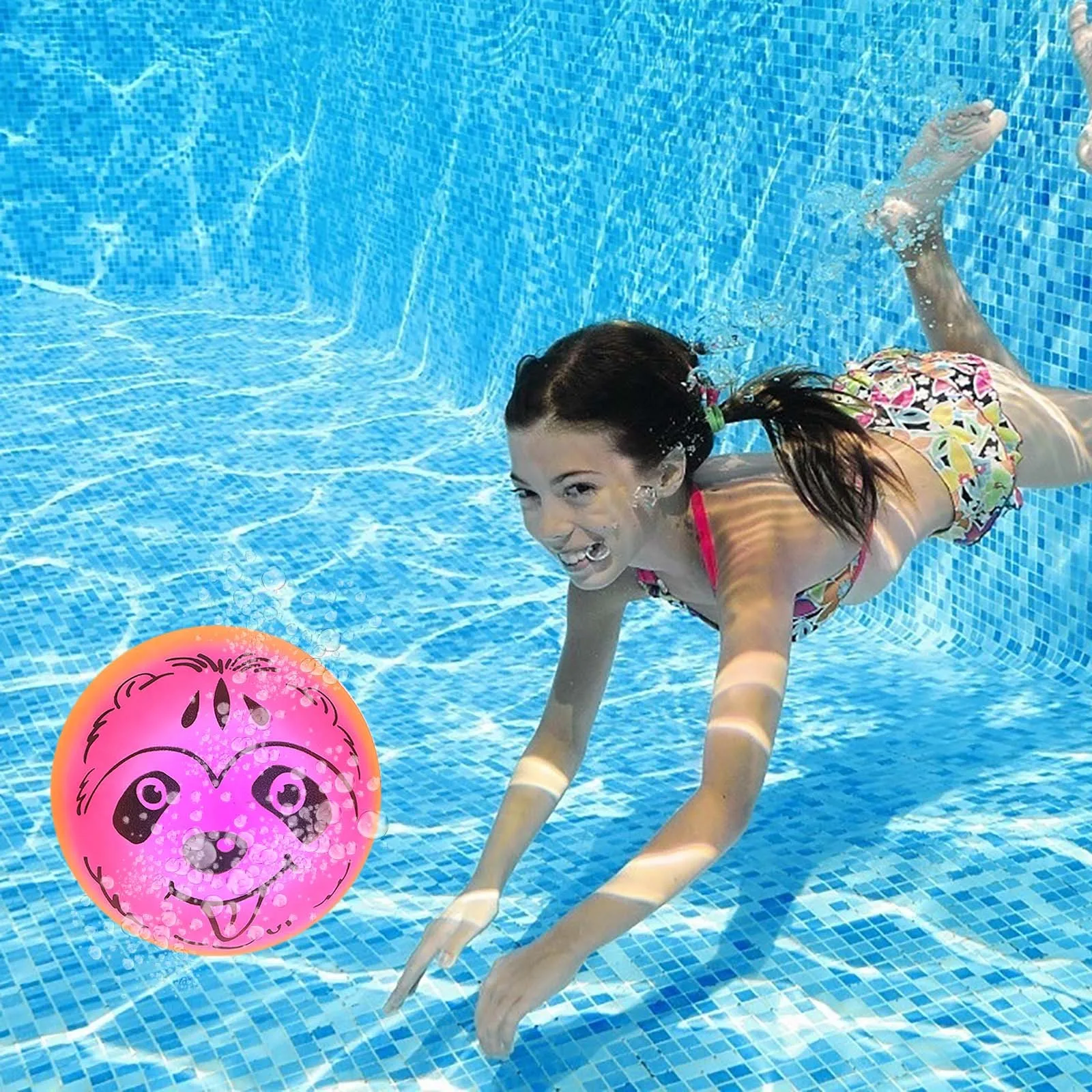 

3d Summer Outdoor Game Accessories Pool Ball Gradient Water Ball Diving Swimming Pool Game Combo Pack Underwater Passing Ball