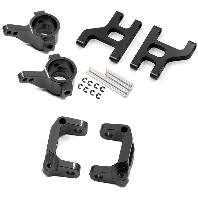 Juego de brazo de suspensi&oacute;n portabuje de direcci&oacute;n delantera de Metal, copa C, para 1/10 coche trepador de control remoto Tamiya CC01, CC-01 piezas de mejora-5