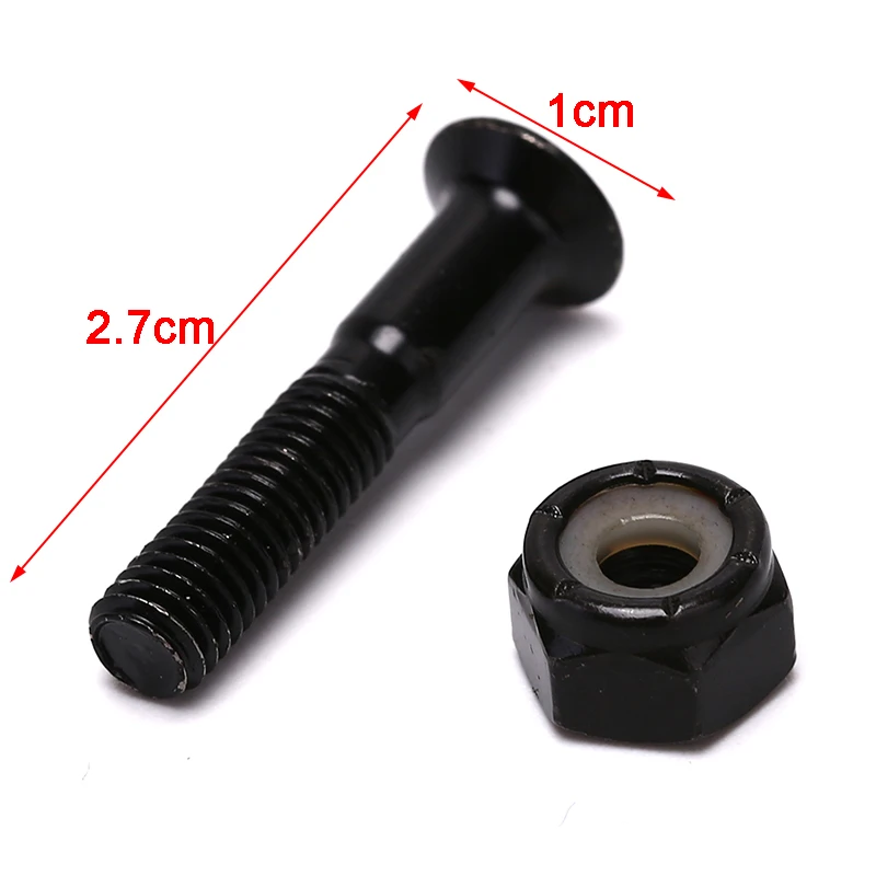 8Pcs/ Set Cruiser Longboard Skateboard Hardware Screws Nuts - Black 27mm for Skateboarding Replacment Accesories | Спорт и