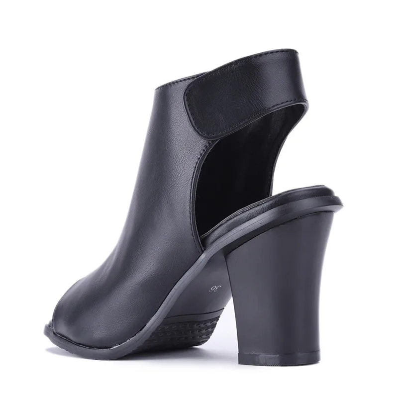 Мюли женские на квадратном каблуке 8 см модные босоножки из искусственной кожи