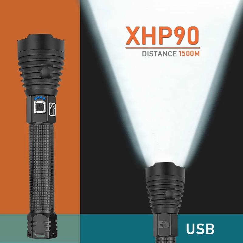 XHP90 самая мощная вспышка светильник светодиодный фонарь 18650 или 26650 USB Тактический светильник XHP70.2 велосипедный светильник Водонепроницаемый XHP50 лампа для кемпинга