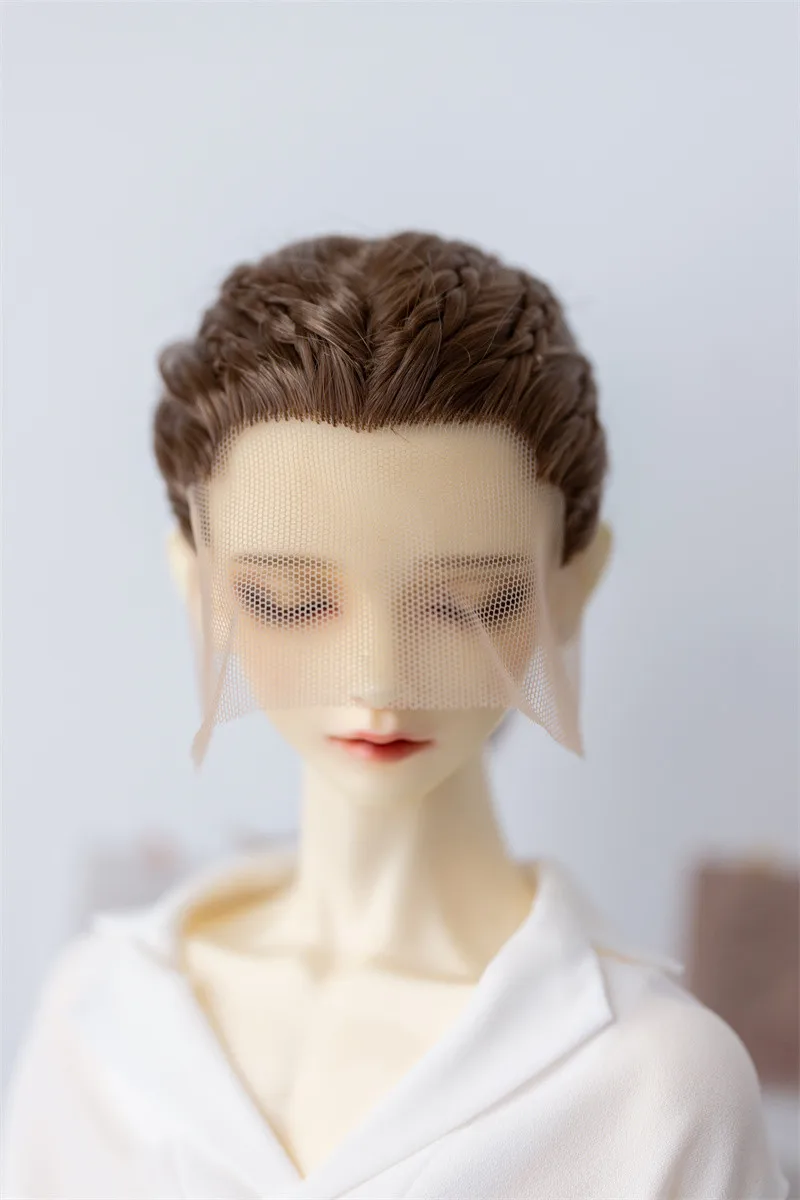 

BJD doll wig fits with 1/3 Uncle size hand shaped wig hook beauty sharp young man god hand hook braided hair ponytail doll acces