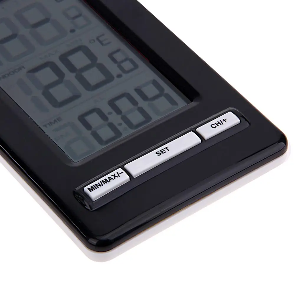 Беспроводная комнатная и уличная метеостанция цифровой термометр с часами