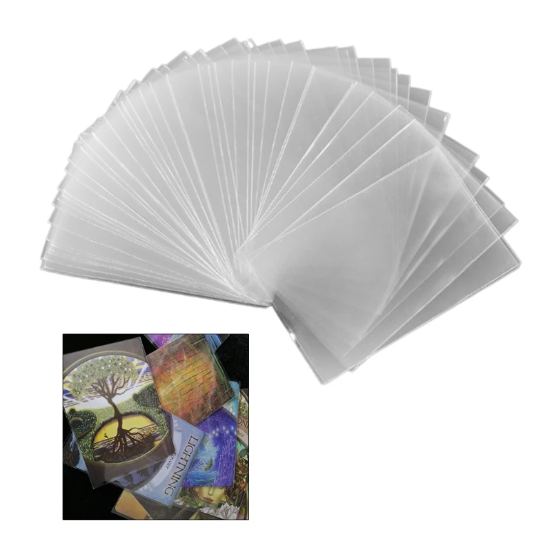 100Pcs Clear Transparent Ultra Super Card Protector Flashing Film Holographic Idol Photo Sleeves Cover | Спорт и развлечения