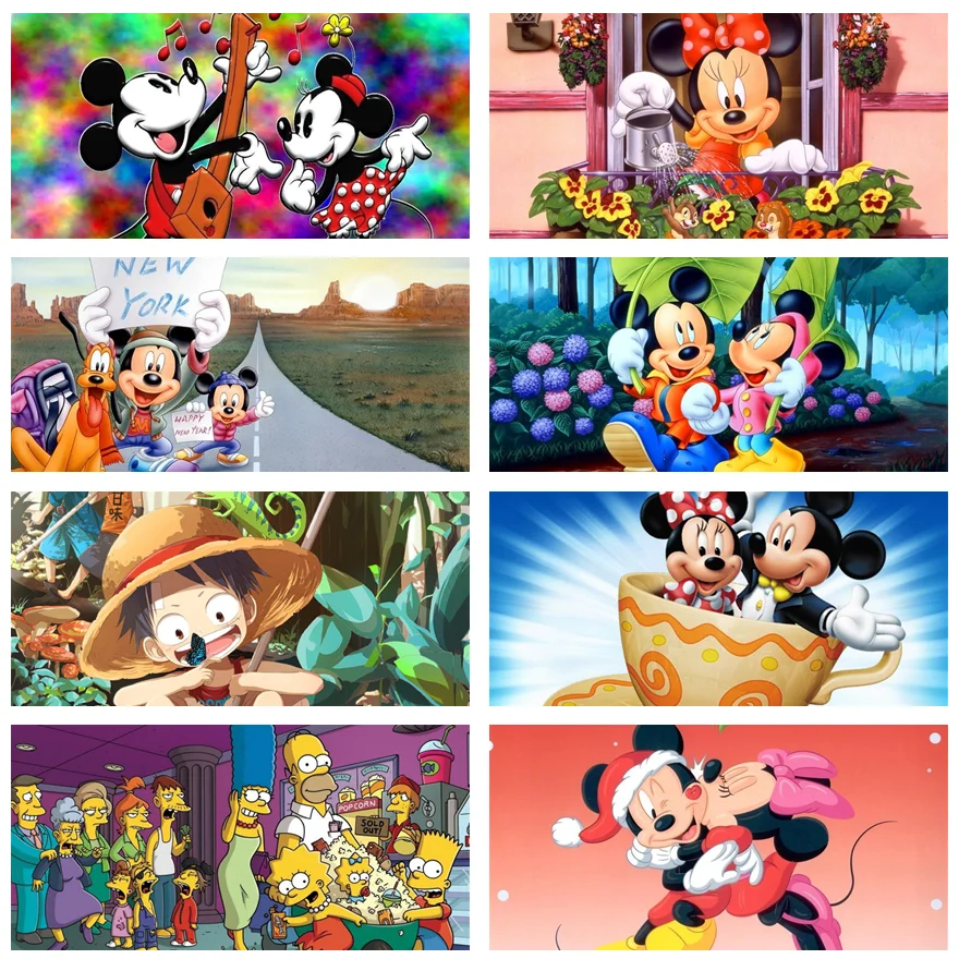 

5d «сделай сам», квадратная и круглая алмазная живопись, мозаика из мультфильма Дисней, Микки, алмазная вышивка, наборы для вышивки крестиком...