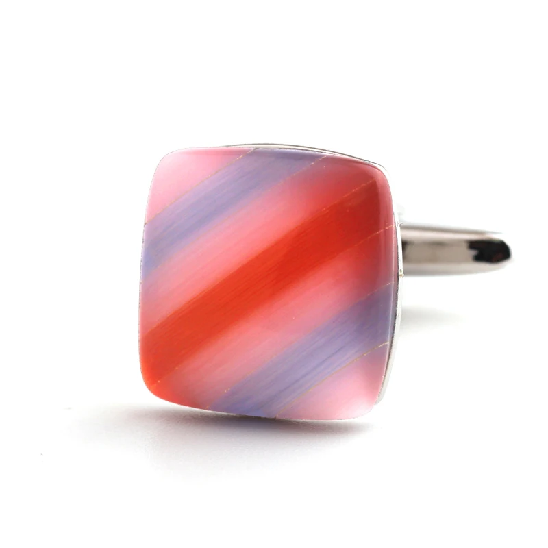 Высококачественные мужские рубашки запонки квадратные драгоценные Камни