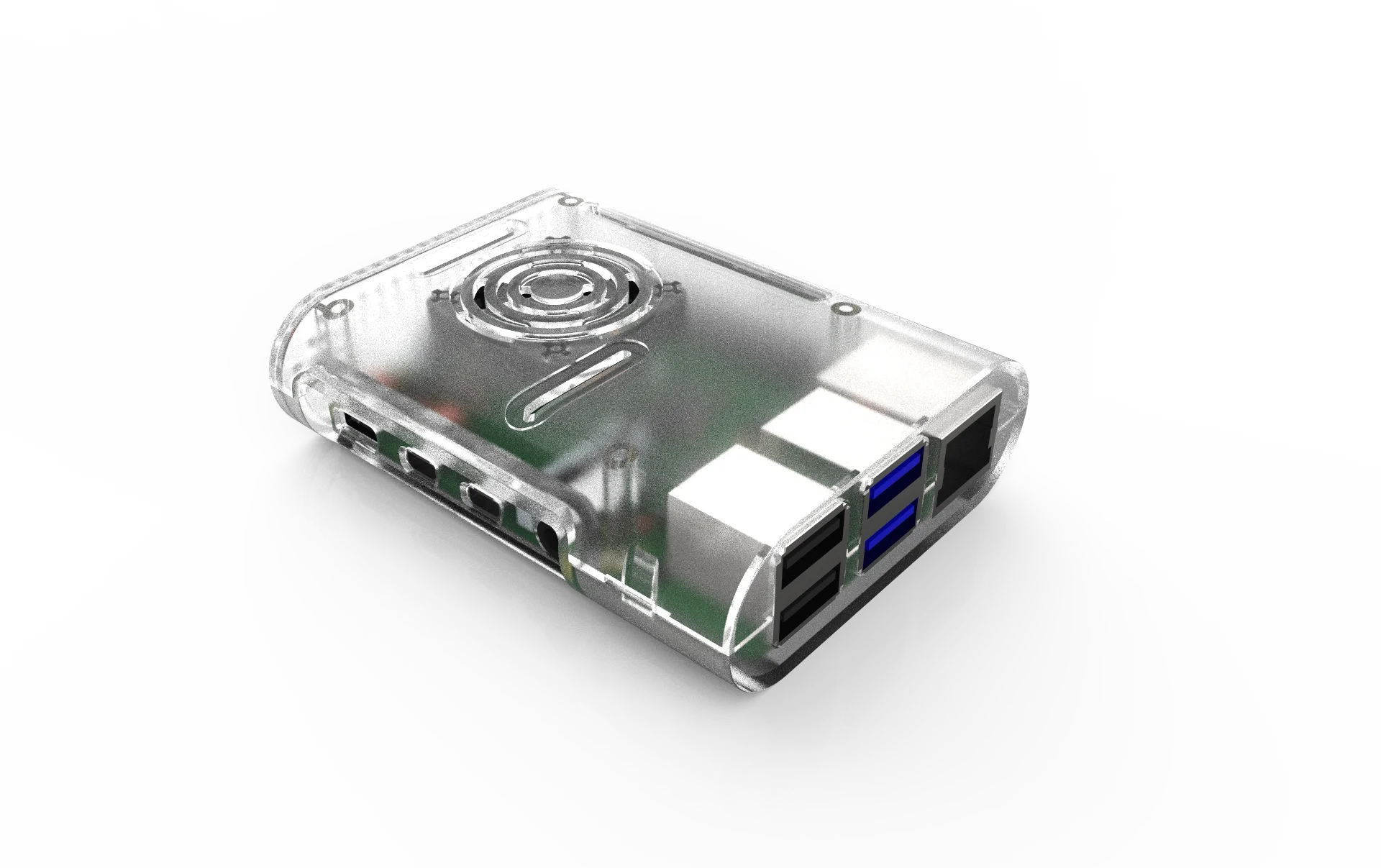 Чехол для Raspberry Pi 4 чехол коробка с алюминиевым радиатором охлаждающим