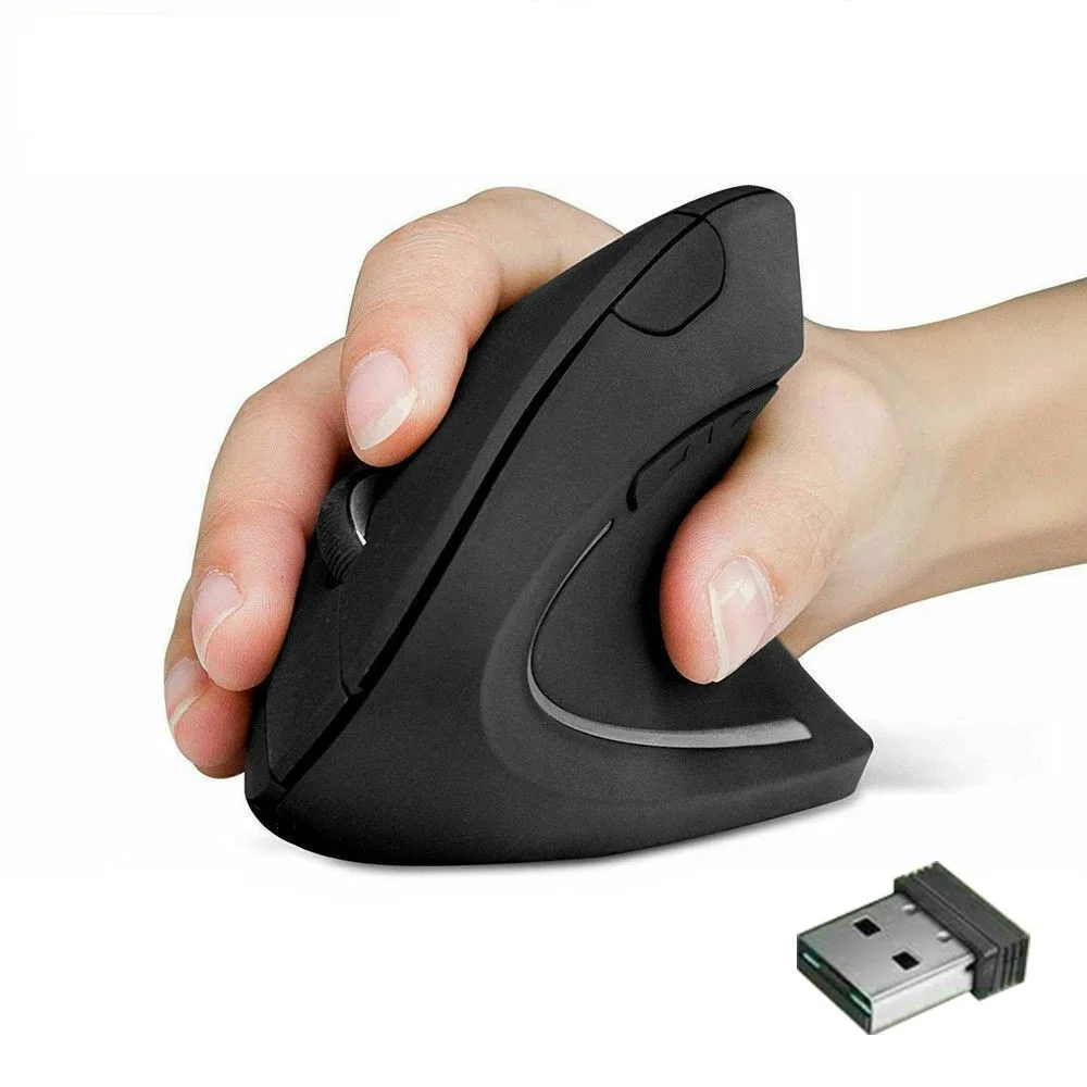 

1/2pcs Vertical Ergonomic Mouse Bluetooth Gamer Mouse Gaming 2.4G 1600DPI Wireless Mouse For PC Laptop Notebook Computer