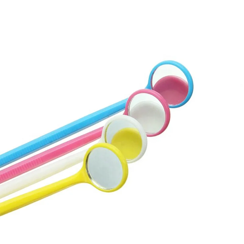 

10 Pieces Eyelash Extension Check Mirror Disposable Dental Looking Glass Mouth Mirror PC Anti-Fog Lens Beauty Makeup Tools