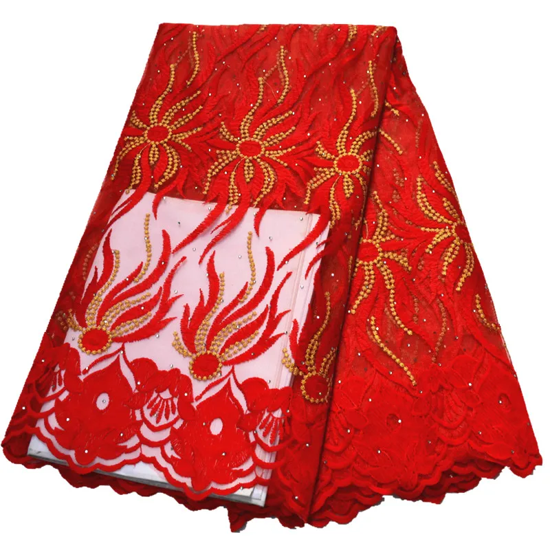 

2021 New green 5 yards of french lace fabric wedding dresses for women nigerian net african lace fabric