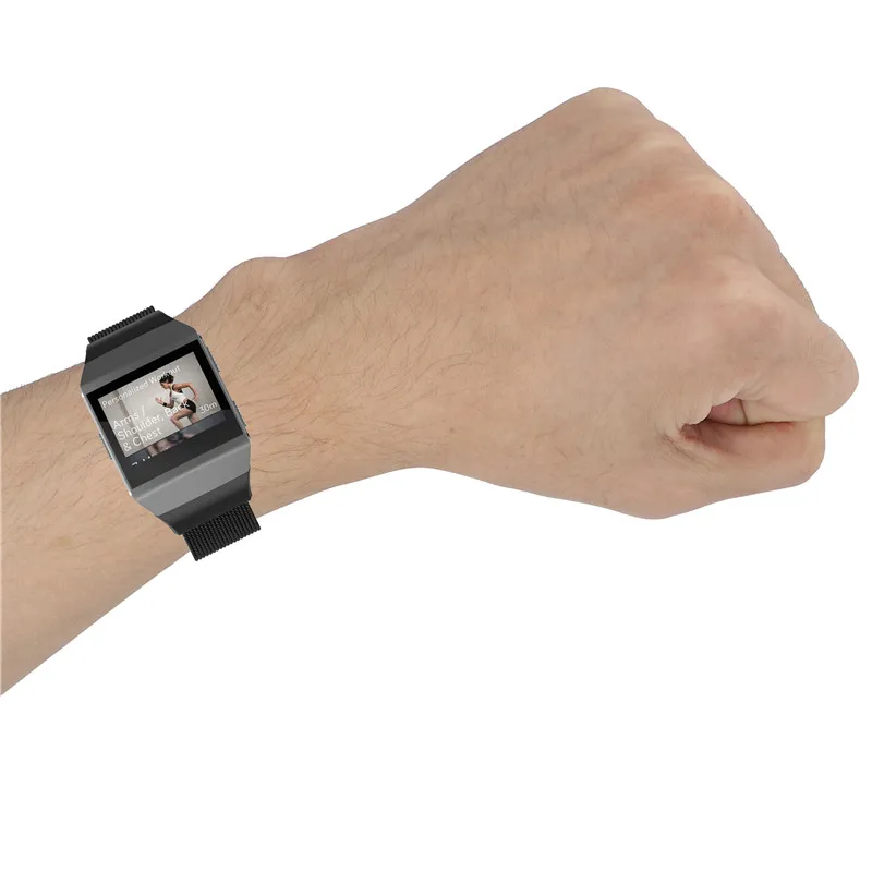 Размер S/L для Fitbit ионный Миланский сплит-магнитный ремешок из нержавеющей стали