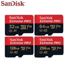 SanDisk Extreme Pro Micro SD Card 128GB 256GB 64GB U3 A2 SDXC V30 32GB A1 SDHC Transflash TF Card With SD Adapter
