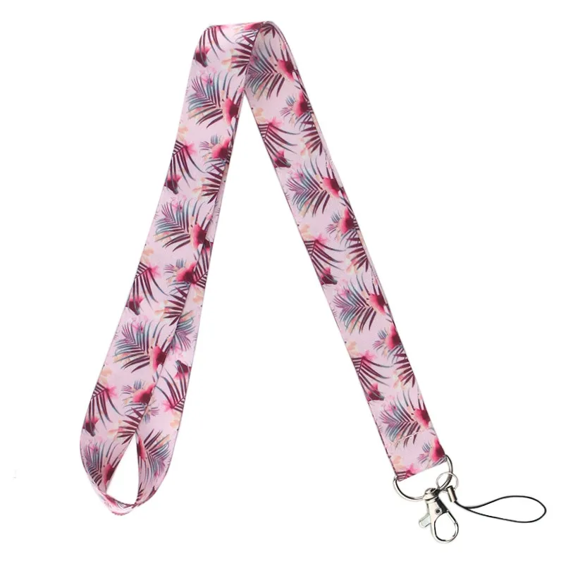 

10Pcs Hawaiian Leaves Neck Strap Keychain Lanyard For Keys ID Card Badge Holder DIY Hanging Rope Mobile Phone Accessories