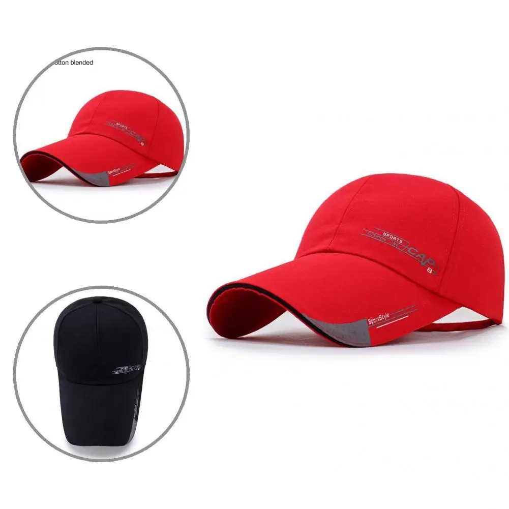 

Baseball Hat Practical Extended Brim Letter Print Hat Sun Protection Exquisite Workmanship Fishing Hat