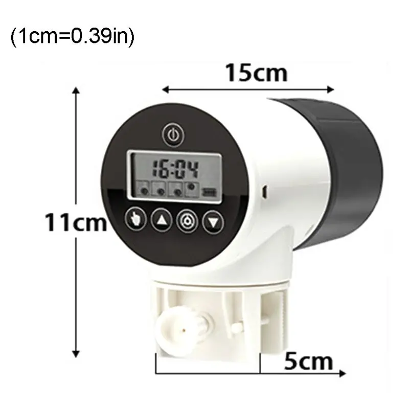 

Automatic Fish Feeder Vacation Weekend Electric Auto Food Dispender Super Mute Smart Timing Rotatable Base for Aquarium