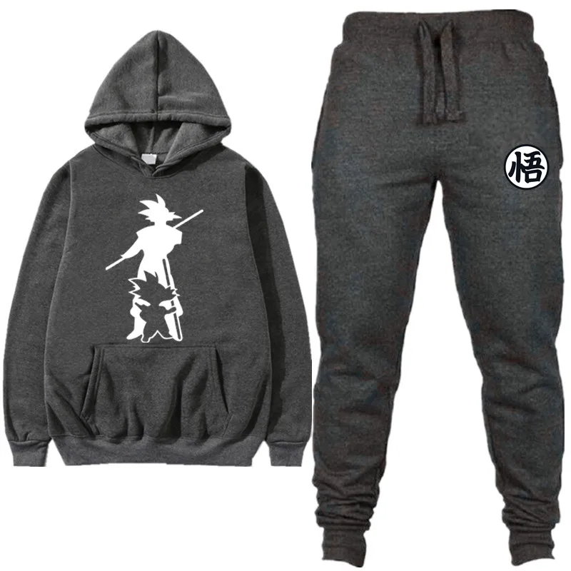 18Dark gray Мужские спортивные костюмы с капюшоном, куртка, спортивный костюм, новые осенние спортивные мужские спортивные комплекты толстовка с принтом, мужская одежда - Цвет: 18Dark gray