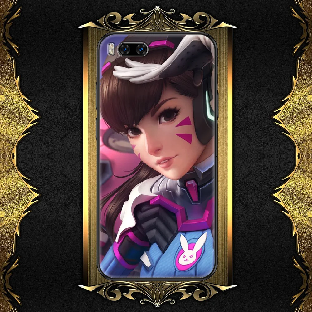 

Overwatches Genji Game d.va Phone Case Cover Hull For iphone 5 5s se 2 6 6s 7 8 12 mini plus X XS XR 11 PRO MAX black silicone