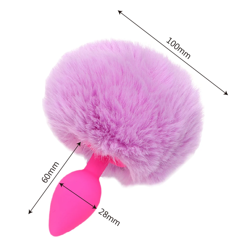 VATINE Silicone Butt Plug Hairy Rabbit Tail Anal Sex Toys for Women Erotic Shop | Красота и здоровье